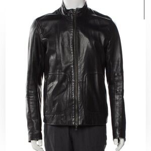 Vince Lamb Leather Moto Jacket
